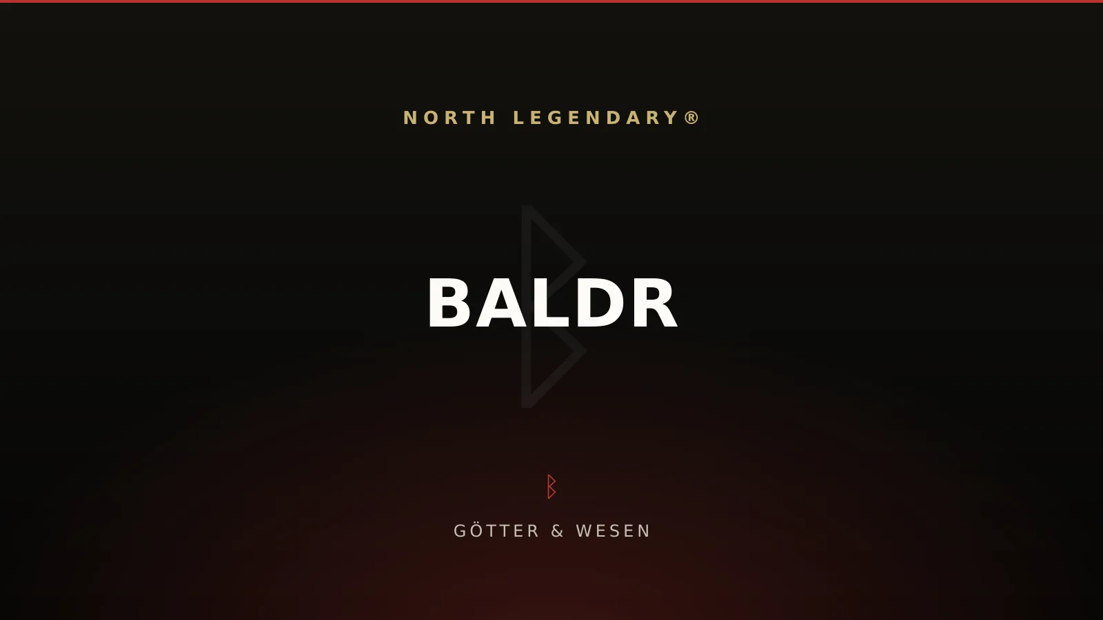 Baldr, der strahlende nordische Lichtgott, von Lichtstrahlen umgeben, mit einem Mistelzweig im Vordergrund