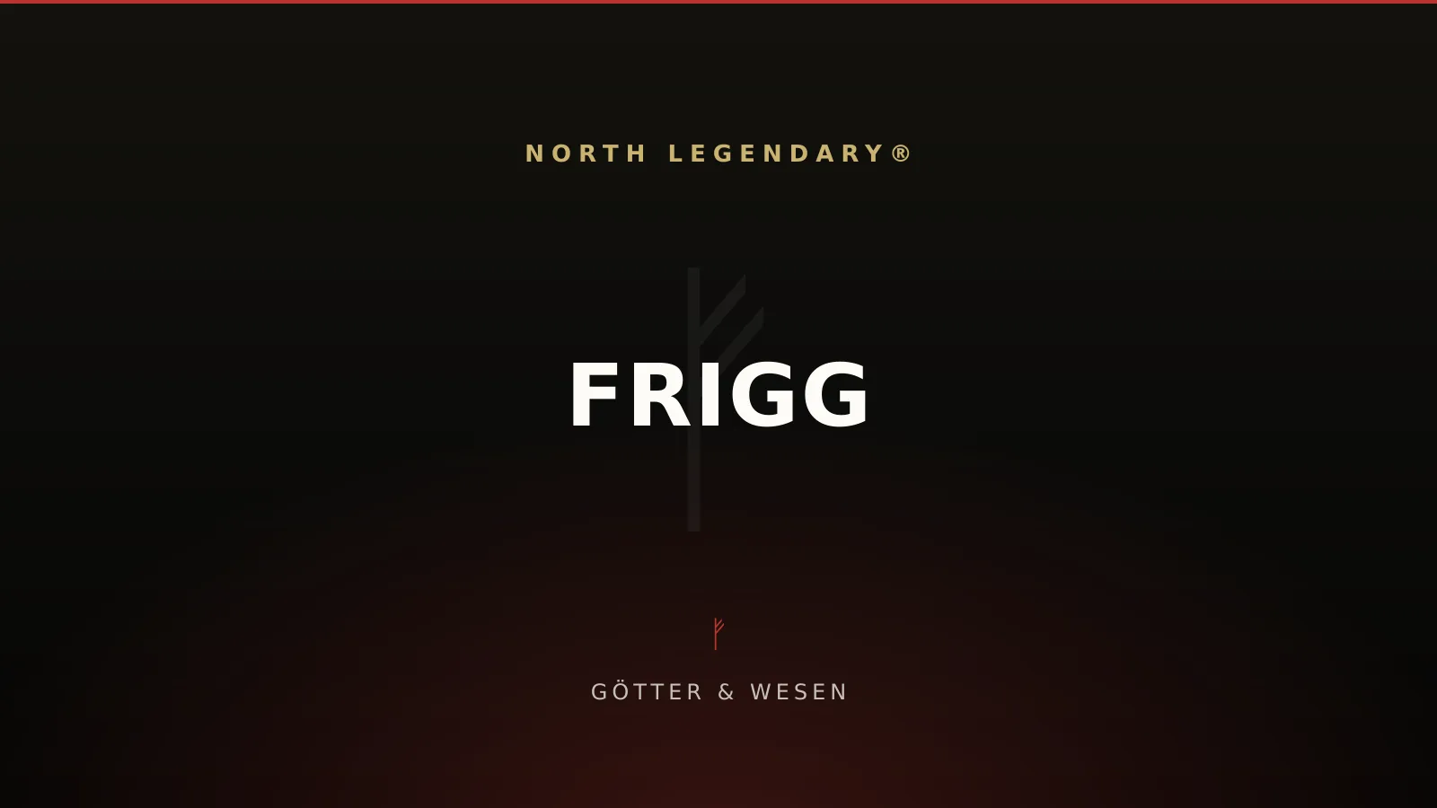 Frigg, höchste Göttin der Asen und Gemahlin Odins, in ihrer Halle Fensalir mit ihrem Spinnrocken als Sinnbild des Schicksals