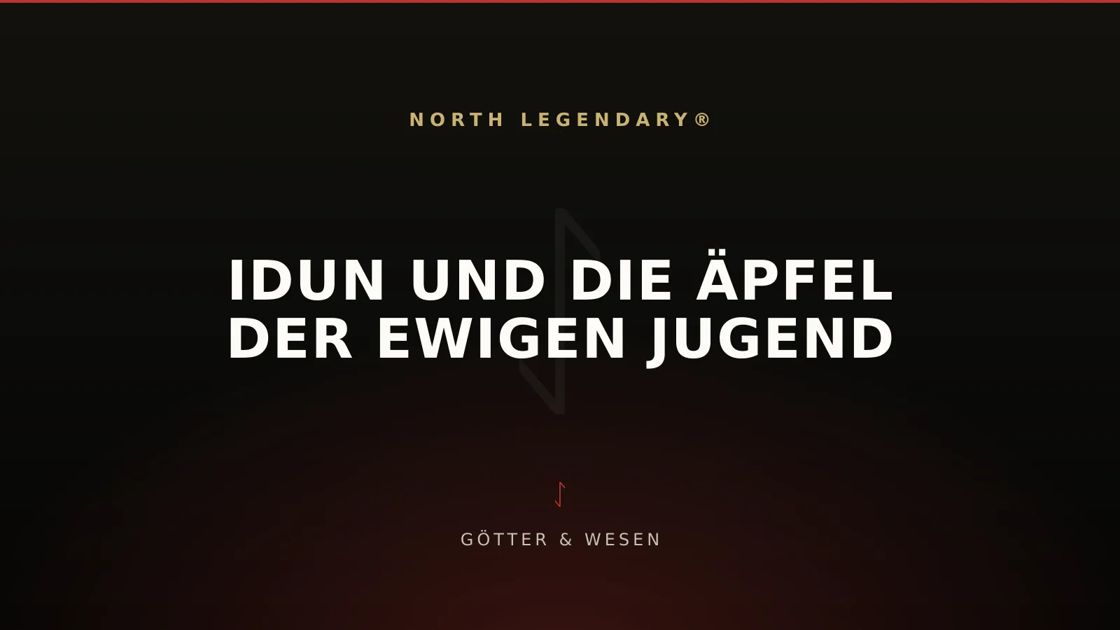Idun, nordische Göttin der Jugend, hält einen Korb mit goldenen Äpfeln, während ein Adler über Asgard kreist