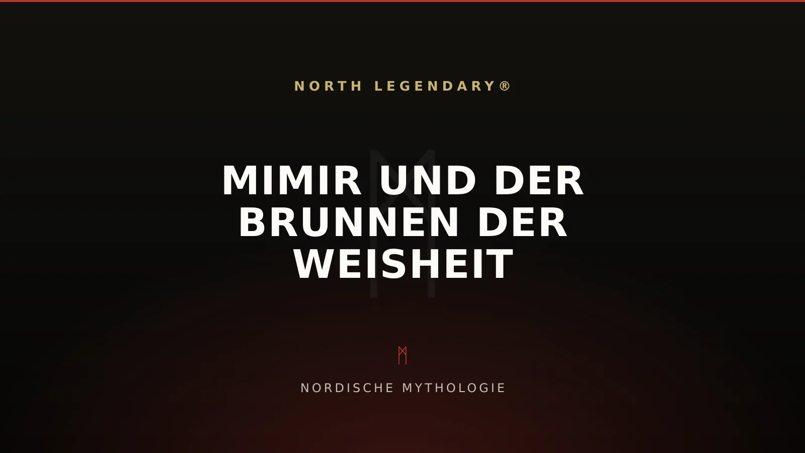 Mimir wacht am Brunnen der Weisheit unter einer Wurzel von Yggdrasil, daneben Odin mit verlorenem Auge