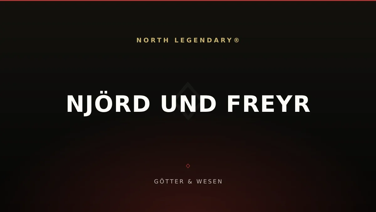 Njörd am Meer und sein Sohn Freyr mit dem goldborstigen Eber Gullinbursti, Wanen-Götter der nordischen Mythologie