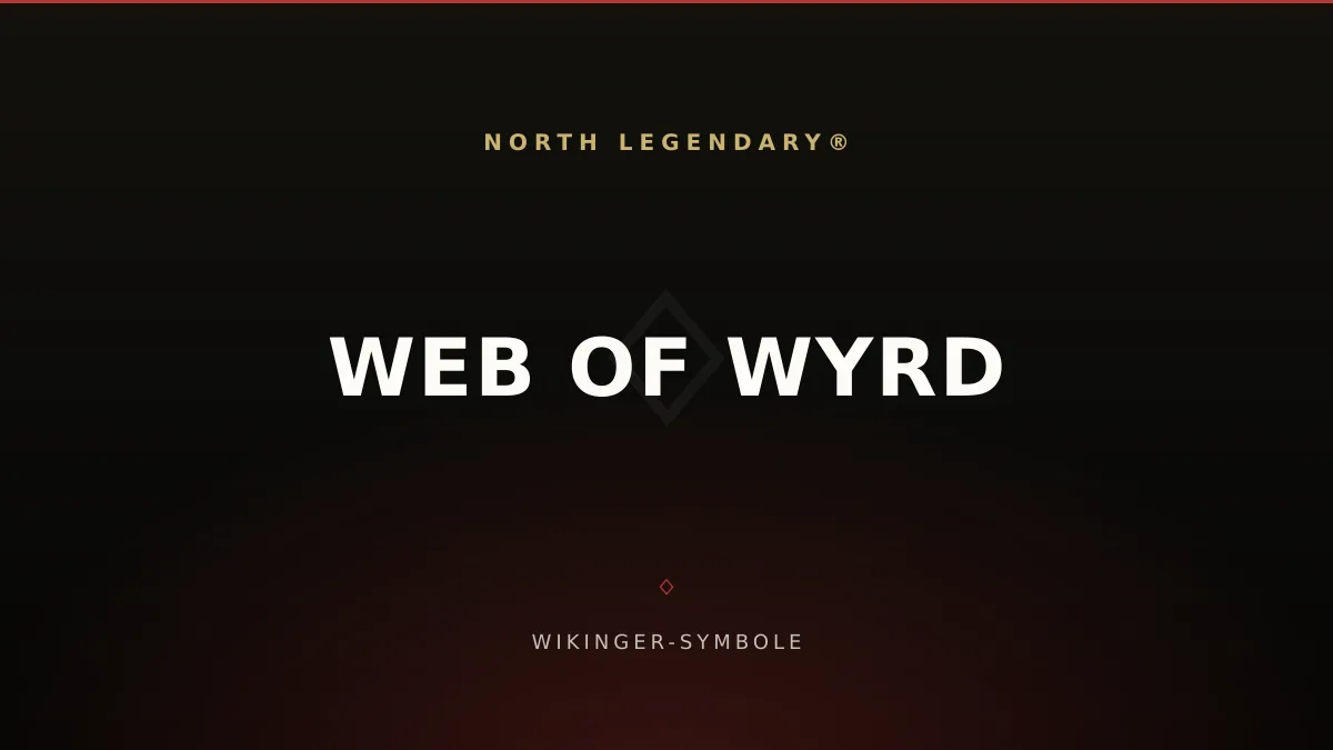 Web of Wyrd – Netz aus neun geraden Stäben in drei Dreiergruppen, Symbol für das Schicksalsnetz der Nornen